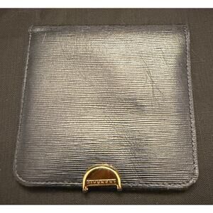 Vintage 80s Givenchy black bifold credit and coin wallet, tectured leather 4x4'